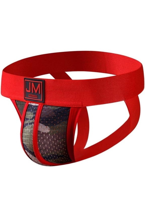 Camouflage Mens Jockstraps Underwear Mesh Low Rise Stretch Jock Strap for Men