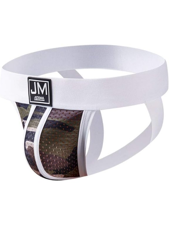 Camouflage Mens Jockstraps Underwear Mesh Low Rise Stretch Jock Strap for Men
