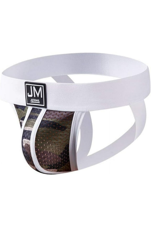 Camouflage Mens Jockstraps Underwear Mesh Low Rise Stretch Jock Strap for Men