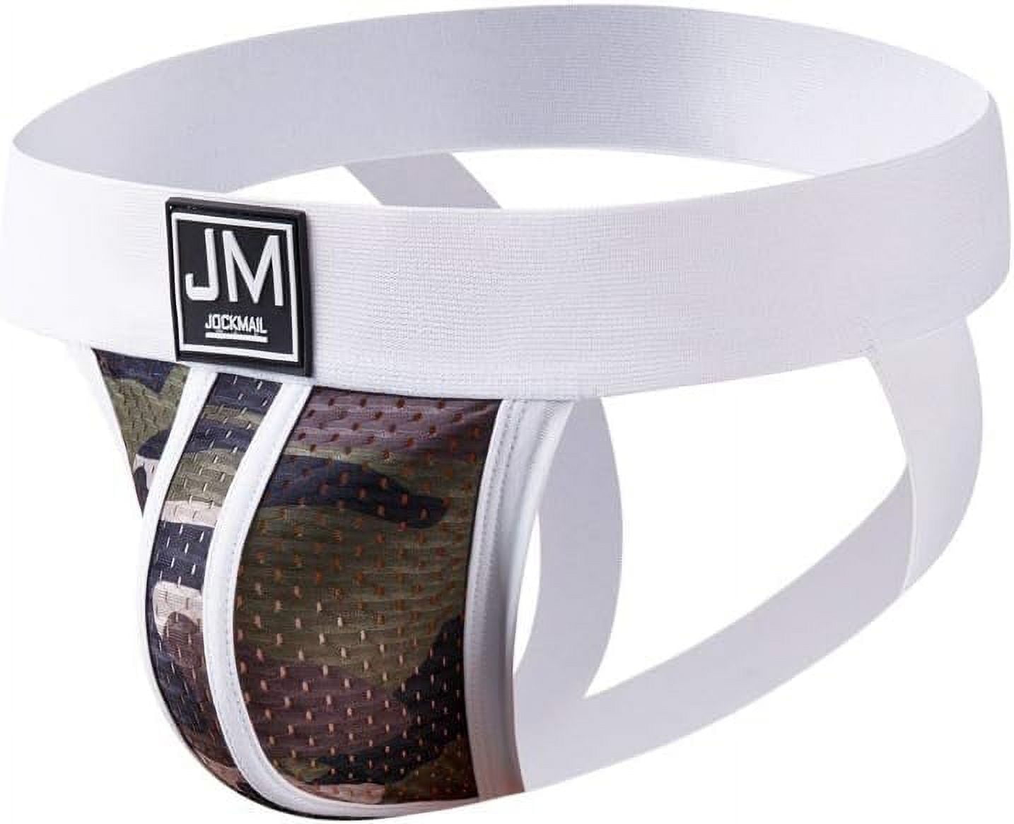 JOCKMAIL Camouflage Mens Jockstraps Underwear Mesh Low Rise Stretch Jock Strap for Men