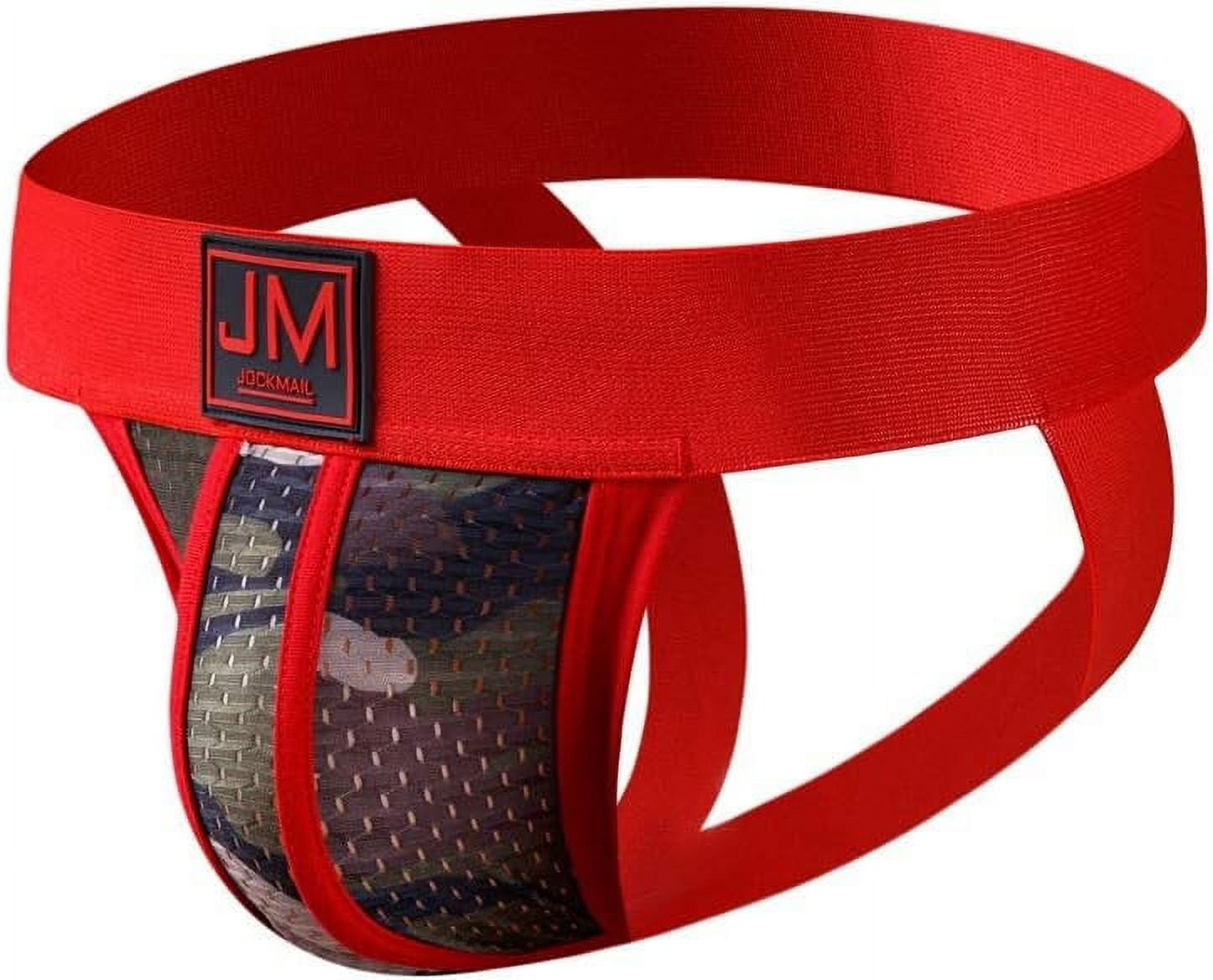 JOCKMAIL Camouflage Mens Jockstraps Underwear Mesh Low Rise Stretch Jock Strap for Men