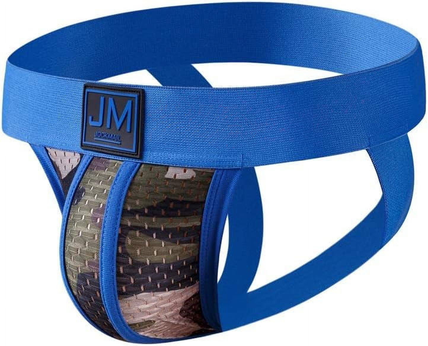 JOCKMAIL Camouflage Mens Jockstraps Underwear Mesh Low Rise Stretch Jock Strap for Men