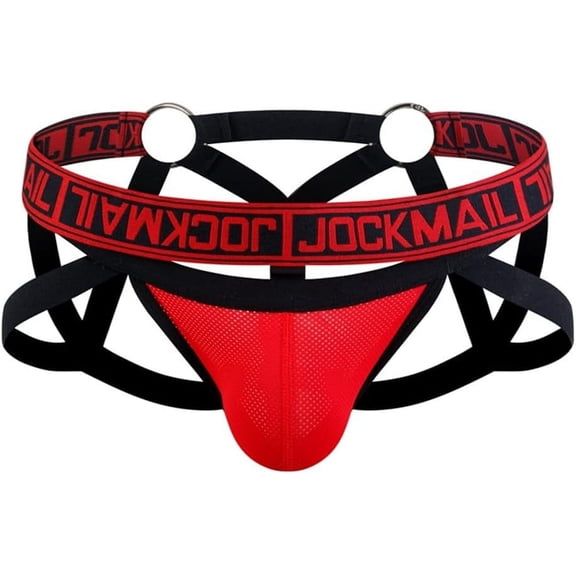 JOCKMAIL Jockstrap Mesh Breathable Athletic Supporters for Men Jock Strap Male Underwear Sport