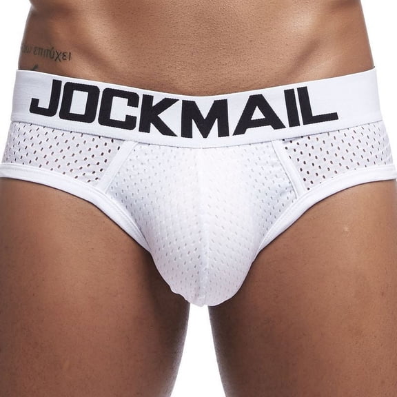 JOCKMAIL Men Briefs Men Underwear Comfortable Mesh Men's Sexy Briefs Breathable Mesh Underwear