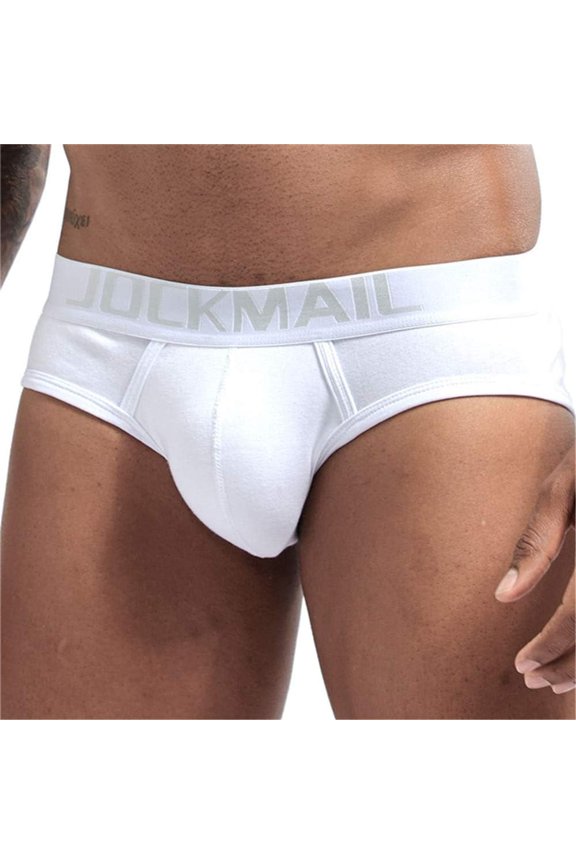 Men Underwear Briefs Cotton Breathable Low Waist Pure Colour Underwear Pouch Underpants Sport