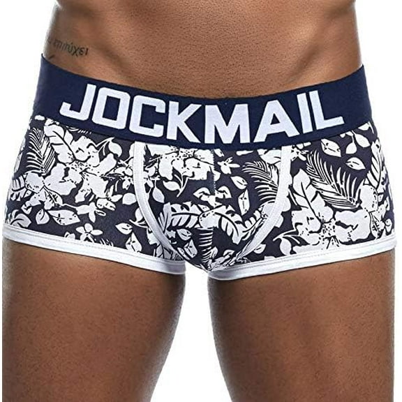 JOCKMAIL Men Underwear Sexy hot Leaf Printed Mens briefs Low Rise Men's Panties Cotton Trunk Sport