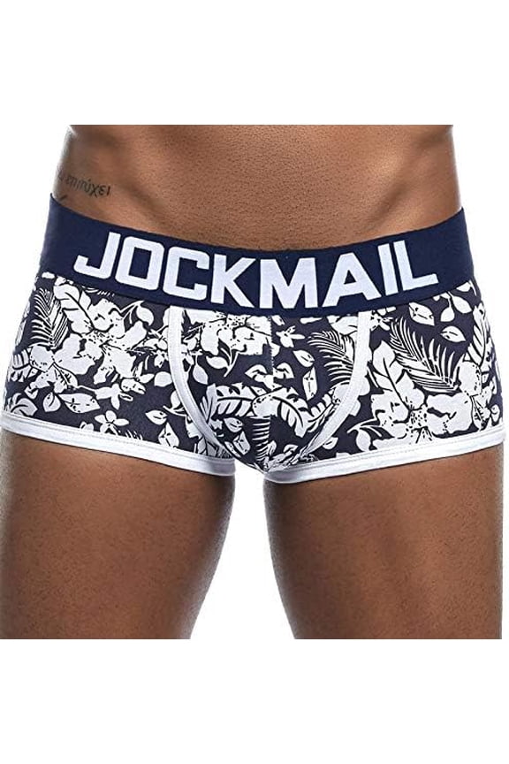 Men Underwear Sexy hot Leaf Printed Mens briefs Low Rise Men's Panties Cotton Trunk Sport