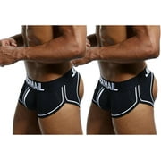JOCKMAIL Mens Boxer Briefs Men Open Back Underwear Cotton Comfort Soft Boxer Brief for Men
