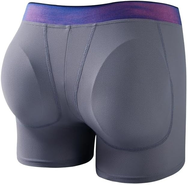 JOCKMAIL Men's Boxer Briefs Men Padded Underwear Enhance Butt Lifter ...