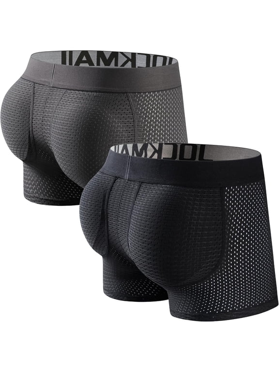Men's Boxer Briefs Mesh Mens Underwear Boxer Back Mens Padded Underwear Boxer with Hip Pad