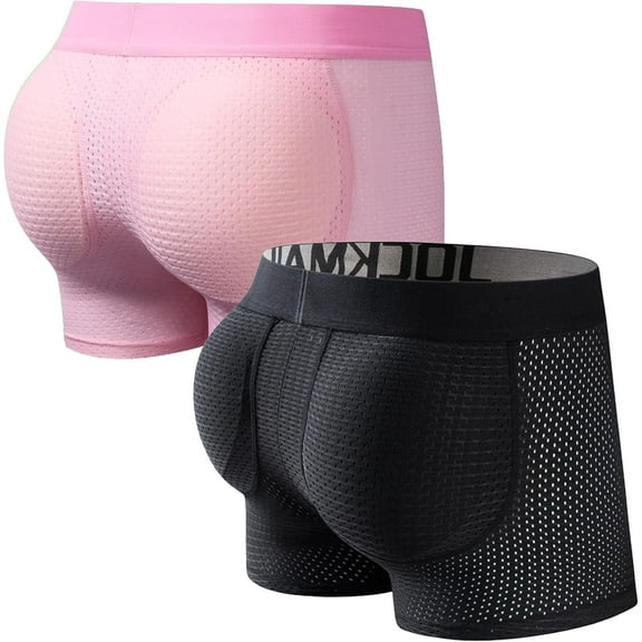 JOCKMAIL Men's Boxer Briefs Mesh Mens Underwear Boxer Back Mens Padded Underwear Boxer with Hip Pad