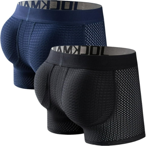 JOCKMAIL Men's Boxer Briefs Mesh Mens Underwear Boxer Back Mens Padded Underwear Boxer with Hip Pad