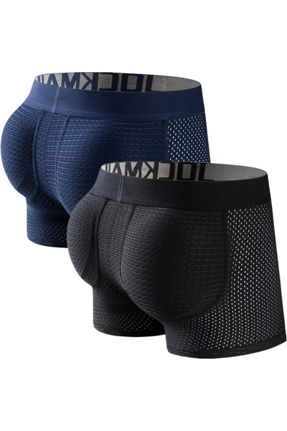 Men's Boxer Briefs Mesh Mens Underwear Boxer Back Mens Padded Underwear Boxer with Hip Pad