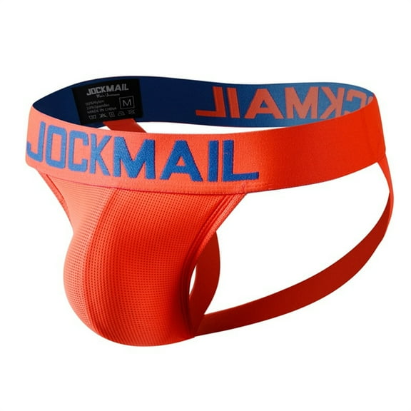 JOCKMAIL Men's Briefs Jock Strap Rainbow Breathable Men Sport Underwear Jockstrap for Gym Sport