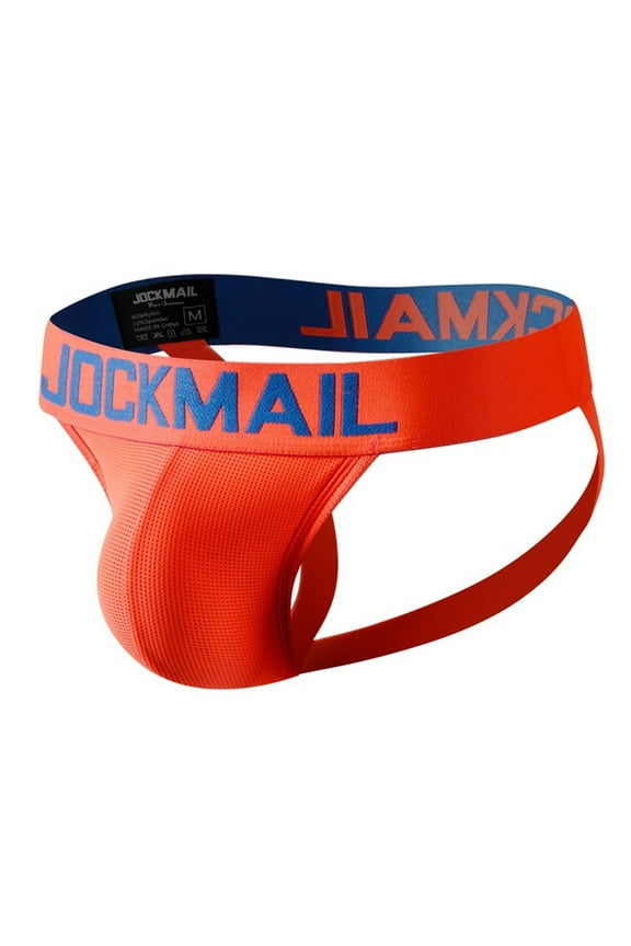 Men's Briefs Jock Strap Rainbow Breathable Men Sport Underwear Jockstrap for Gym Sport