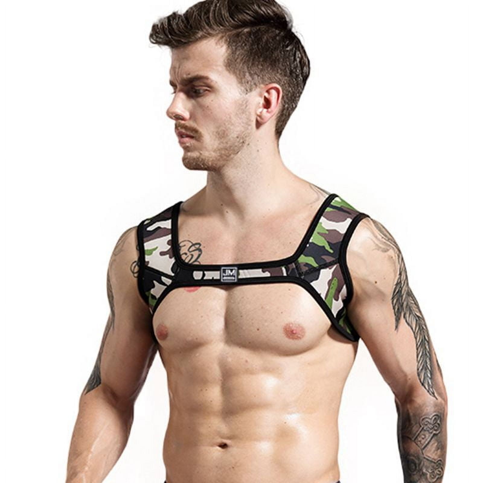 JOCKMAIL Harnais de poitrine pour homme Fitness Crop Top
