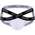 thumbnail image 1 of JOCKMAIL Men's Sexy Ice Silk Jockstarp Bikini Breathable U-Convex Cross V-Low Waist Underwear, 1 of 7