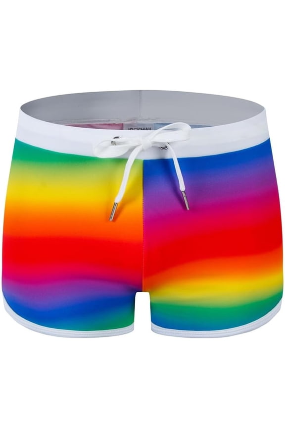 Men's Swim Trunk Quick Dry Swimwear Flower Pants for Beach Hotspring Surfing Boxer Brief with Drawstring