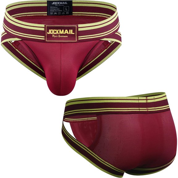 JOCKMAIL Men's Underwear Briefs Breathable Comfortable Mesh Underwear Low Rise Briefs 2 Pack