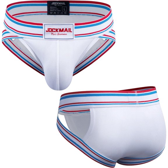 JOCKMAIL Men's Underwear Briefs Breathable Comfortable Mesh Underwear Low Rise Briefs 2 Pack