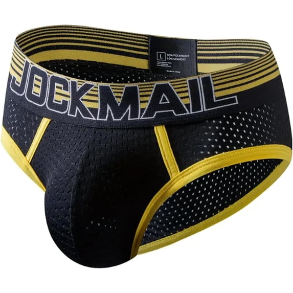 JOCKMAIL Men's Underwear Briefs Men's Sexy Underwear Breathable Mesh Briefs Soft Bulge Pouch Underwear