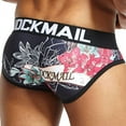 thumbnail image 1 of JOCKMAIL Men's Underwear Briefs Playful Printed briefs Ice Silk Sexy Low Waist Underwear, 1 of 9