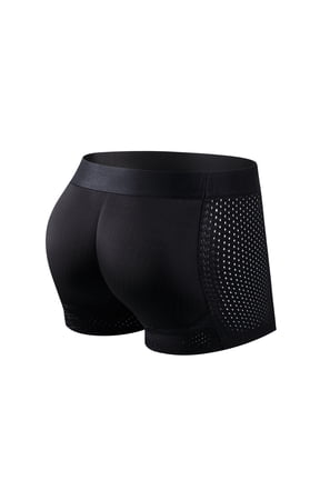Mens Boxer Briefs Breathable Mens Padded Underwear Boxer with Hip Pad Mens Underwear Trunks