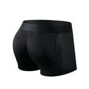 JOCKMAIL Mens Boxer Briefs Breathable Mens Padded Underwear Boxer with Hip Pad Mens Underwear Trunks