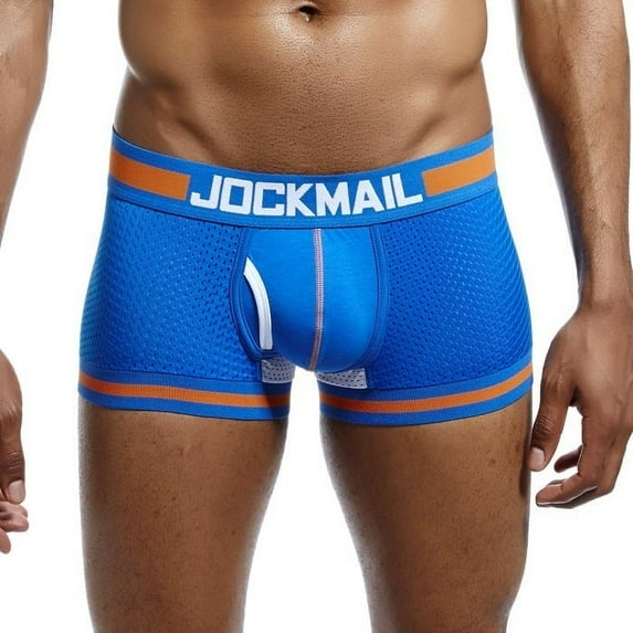 JOCKMAIL Mens Boxers Briefs Underwear Low Waist Mens Briefs Boxershorts Trunks