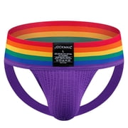JOCKMAIL Mens Briefs Jockstrap Athletic Supporter Men Jockstrap Rainbow Men Sport Underwear Jockstrap Sport