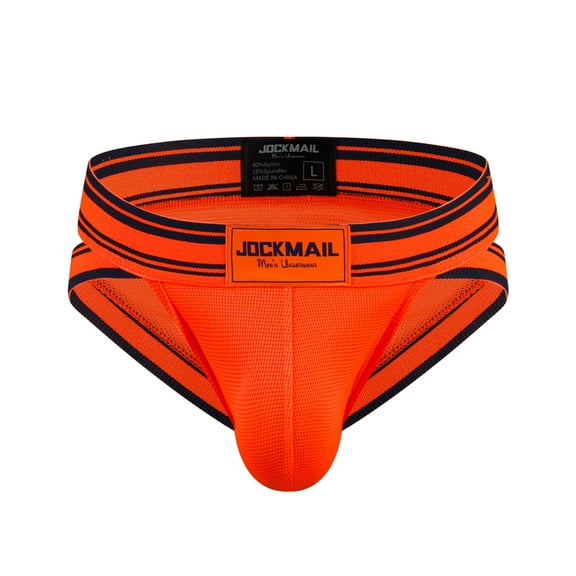 JOCKMAIL Mens Briefs Underwear Wide Belt Mens Underwear Mesh Athletic Sport Underwear Briefs