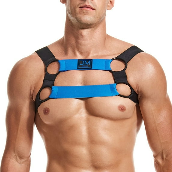 JOCKMAIL Mens Harness Mens Mesh Crop Top Body Chest Muscle Tops Harness Men Shoulder
