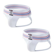 JOCKMAIL Mens JockStrap Underwear Athletic Supporter For Men Breathable Cotton Underwear 2-Pack