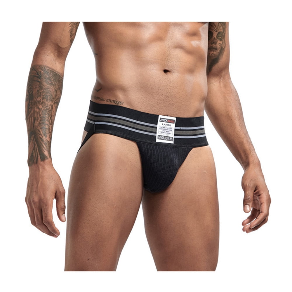 JOCKMAIL Mens Jockstraps Underwear Wide Belt Athletic Supporter