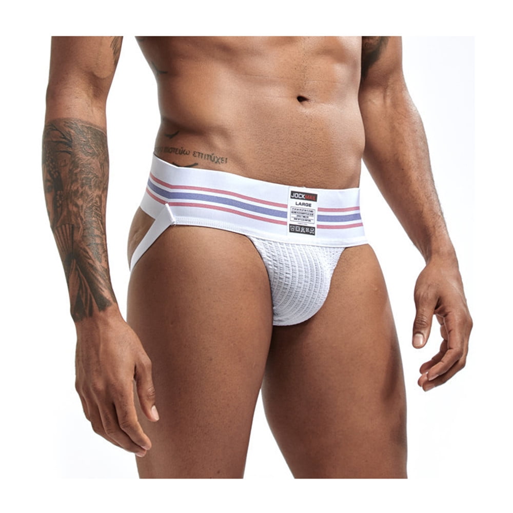 JOCKMAIL Mens Jockstraps Underwear Wide Belt Athletic Supporter