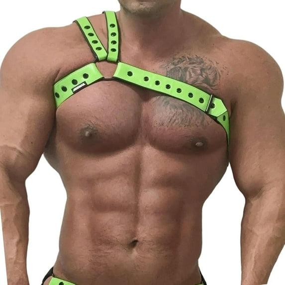 JOCKMAIL Mens Leather Harness Men Body Chest Belt Adjustable Leather Belts Sexy Punk Chest Belt Clubwear Masquerade Costume