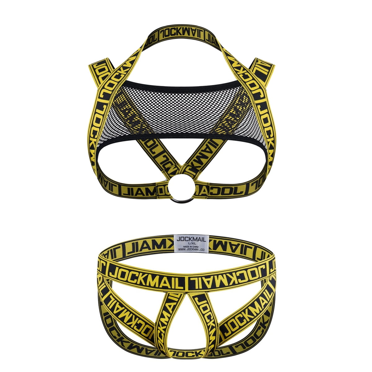 Jockstrap Jockmail Homme – Taille M, Jaune, Neuf Avec étiquettes, 92% Coton