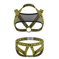 JOCKMAIL Mens Muscle Harness Shoulder Strap with Mens Jock Strap Underwear Fitness Elastic Harness and Jockstrap Sport