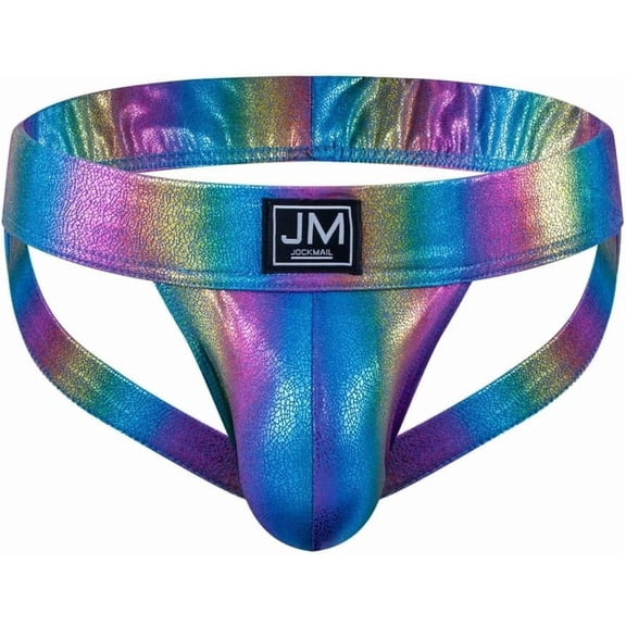 JOCKMAIL Mens Sexy Thong Mens G-String Thongs Underwear Men Jock straps Metallic Shiny Men Briefs for Underwear Party