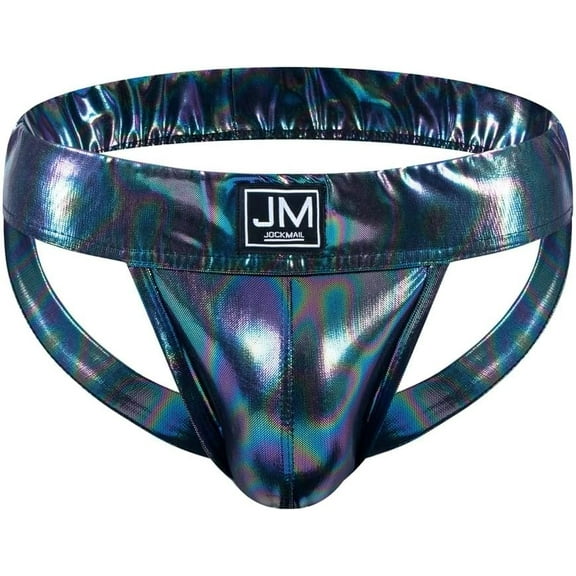 JOCKMAIL Mens Sexy Thong Mens G-String Thongs Underwear Men Jock straps Metallic Shiny Men Briefs for Underwear Party