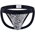 thumbnail image 1 of JOCKMAIL Mens Sexy Thong Underwear Low Rise Leopard Pattern Playful Printed Men's Jockstraps Athletic Supporters, 1 of 7