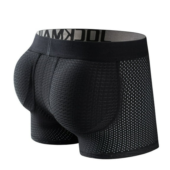 JOCKMAIL Mens Underwear Boxer Mens Padded Boxers Shorts Mesh Breathable Hips Enhancing Mens Boxers with Removable Cup