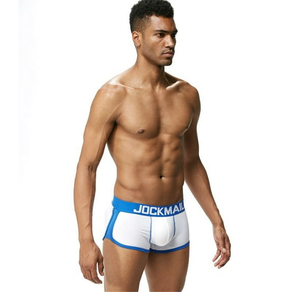 JOCKMAIL Mens Underwear Boxer Trunks Sexy Push up Cup Pad Front and Back Hip Enhance The Buttocks