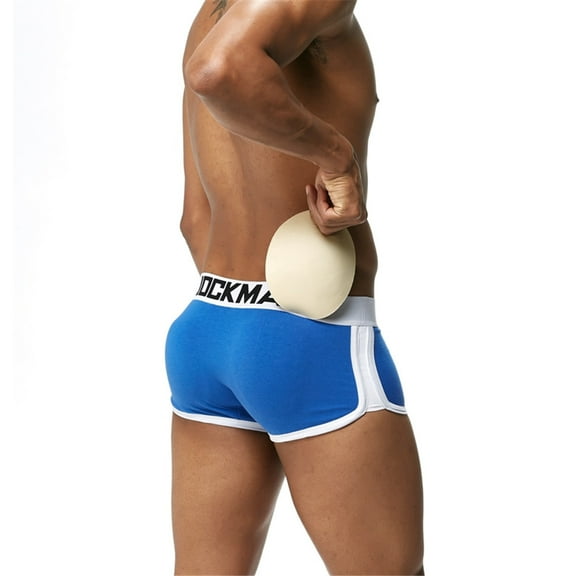 JOCKMAIL Mens Underwear Boxer Trunks Sexy Push up Cup Pad Front and Back Hip Enhance the Buttocks