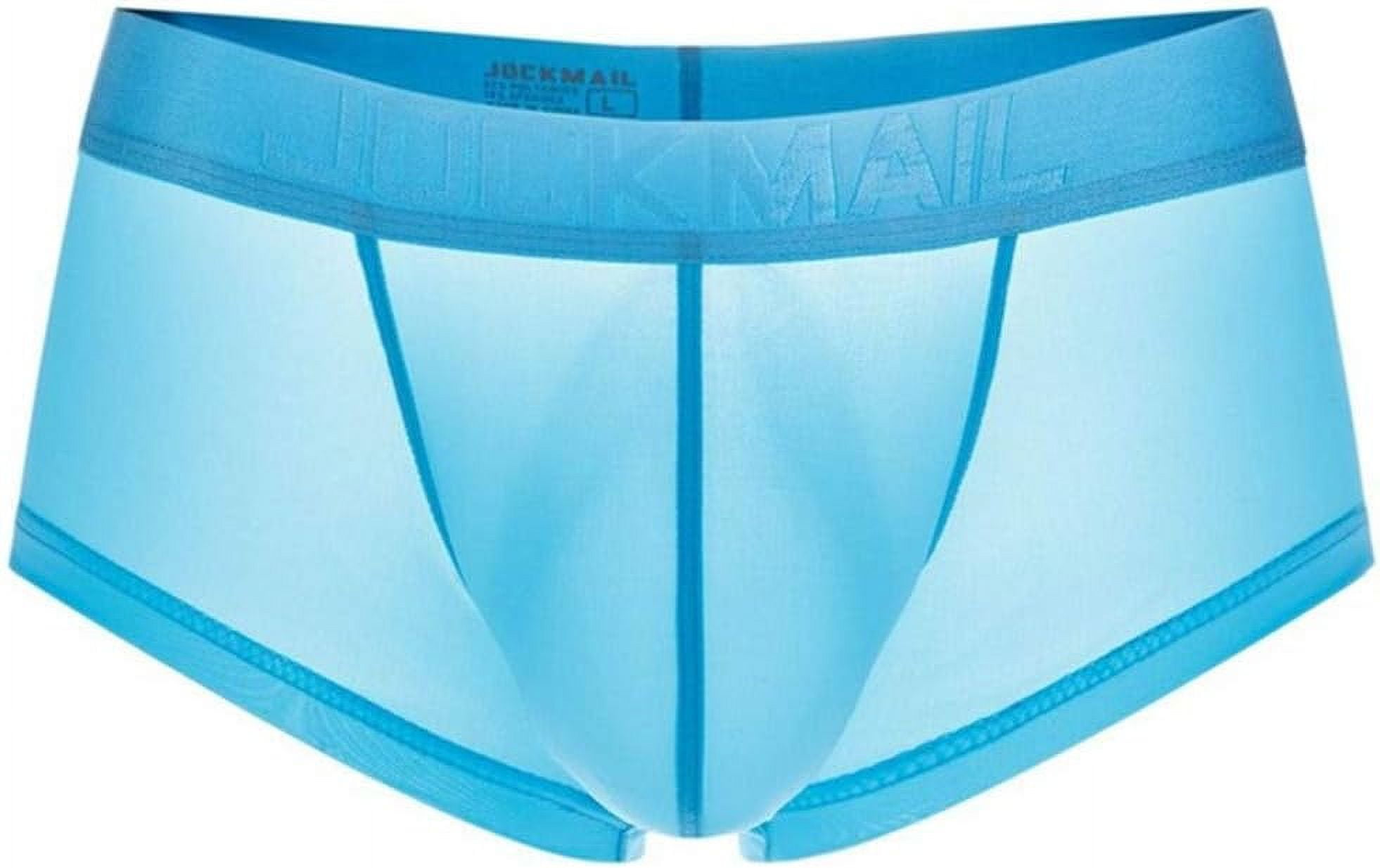 JOCKMAIL Ultrathin Ice Sexy Underwear Men Boxers Solid Convex Mens Underpants Short Panties Gay