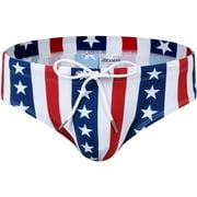 JOCKMIAL Mens Swim Briefs Mens Bikini Swimwear Sexy Swimsuit with Drawstring Low Waist Bathing Suit Removable Pad