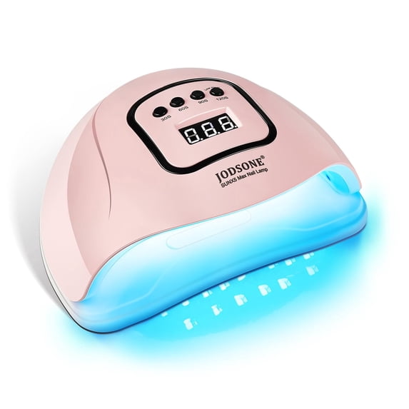 JODSONE Pink U V Nail Dryer, LED Gel Manicure Lamp with 4 Timers and Automatic Sensor for Gel Nail Polish Curing