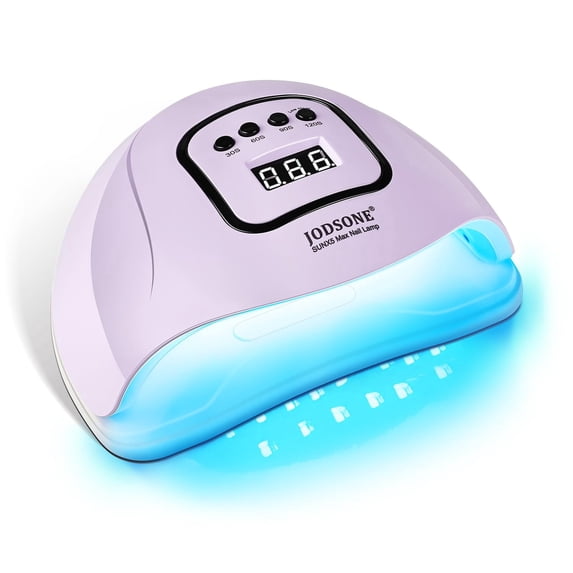 JODSONE Purple U V LED Nail Lamp, Gel Nail Polish Curing Light with 4 Timers & Auto Sensor, Nail Dryer for Manicure