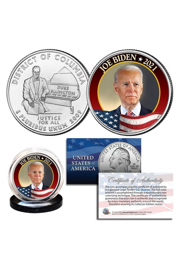 JOE BIDEN 46th President of the United States DC Statehood Quarter Update Set