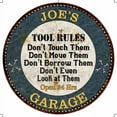 thumbnail image 1 of JOE'S Garage Rules 12" Round Metal Sign Garage Bar Wall Décor 100140015015, 1 of 1